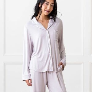 NWT Cozy Earth Bamboo Long Sleeve Pajama Top In Lilac Size XXXL